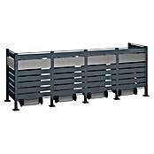 Westmann Mülltonnenbox Verkleidung Planum (90 x 330 x 120 cm, Anthrazit/Grau) | BAUHAUS