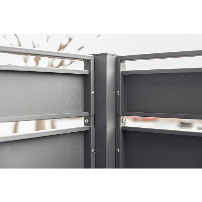 Westmann Mülltonnenbox Verkleidung Planum (90 x 330 x 150 cm, Anthrazit) | BAUHAUS