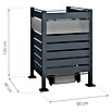 Westmann Mülltonnenbox Verkleidung Planum (90 x 90 x 120 cm, Anthrazit/Grau) | BAUHAUS