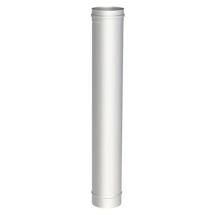 Ofenrohr - Ø x L: 130 x 1.000 mm, Silber, Wandstärke: 0,6 mm - Nahtloses, silbernes Metallkaminrohr. Dieses runde, einwandige Abgasrohr ist für Abgasanlagen konzipiert.
