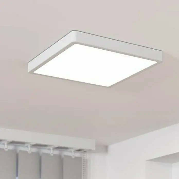 Eglo Fueva 5 LED-Deckenleuchte - 20 W, 28,5 x 28,5 x 2,8 cm, Weiß, Neutralweiß - Weiße quadratische Deckenleuchte mit hellem Licht. Ideal für moderne Innenräume und sorgt für eine gleichmäßige Ausleuchtung.