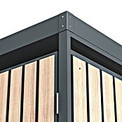 Westmann Mülltonnenbox Planta (200 x 84 cm, Stahl, Anthrazit/Braun, Geeignet für Anzahl Mülltonnen: 3 Stk.) | BAUHAUS