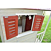 Wendi Toys Spielhaus Krokodil (L x B x H: 120 x 155 x 168 cm, Holz, Natur / Rot) | BAUHAUS
