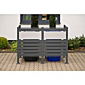 Westmann Mülltonnenbox Verkleidung Planum (90 x 170 x 120 cm, Anthrazit/Grau) | BAUHAUS