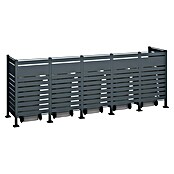 Westmann Mülltonnenbox Verkleidung Planum (90 x 410 x 150 cm, Anthrazit) | BAUHAUS