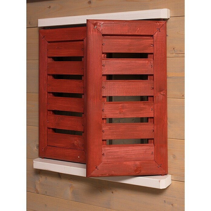 Wendi Toys Spielhaus Krokodil (L x B x H: 120 x 155 x 168 cm, Holz, Natur / Rot) | BAUHAUS