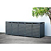 Westmann Mülltonnenbox Kubus (332 x 80 cm, Stahl, Anthrazit, Geeignet für Anzahl Mülltonnen: 5 Stk.) | BAUHAUS
