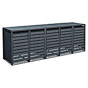 Westmann Mülltonnenbox Kubus (332 x 80 cm, Stahl, Anthrazit, Geeignet für Anzahl Mülltonnen: 5 Stk.) | BAUHAUS