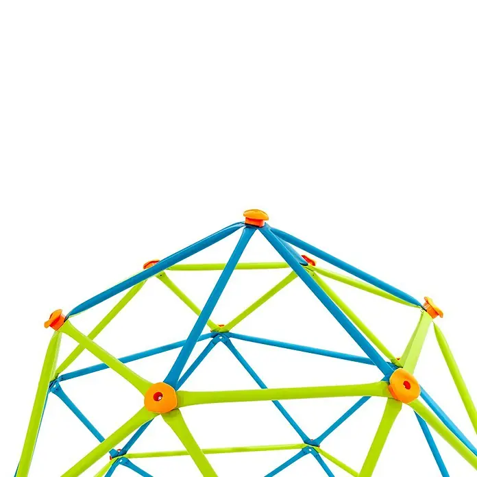 Lifetime Klettergerüst Geodome - 238 x 238 x 223 cm, Stahl, Grün / Bronze - Bild einer bunten Kletterkuppel, ideal für Kinder zum Spielen und Erkunden im Freien. Hergestellt aus robusten, farbenfrohen Materialien.