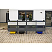 Westmann Mülltonnenbox Verkleidung Planum (90 x 330 x 120 cm, Anthrazit/Grau) | BAUHAUS