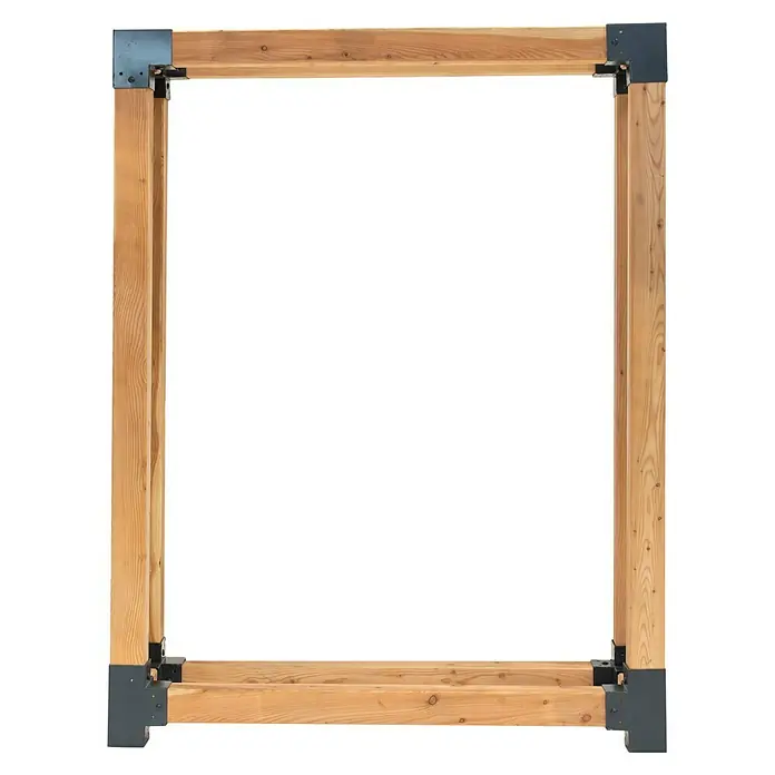 Westmann Kaminholzregal Michel - 138 x 40 x 180 cm, Holz, Natur - Holzrahmen mit Eckverbindern aus Metall, ideal für den Bau von Hochbeeten. Robuste Konstruktion für den Garten.