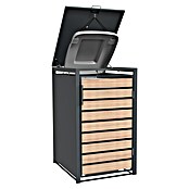 Westmann Mülltonnenbox Lacina (Stahl, Anthrazit/Braun, Geeignet für Anzahl Mülltonnen: 1 Stk.) | BAUHAUS