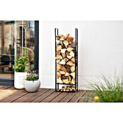 Westmann Kaminholzregal Porthos (40 x 20 x 120 cm, Stahl, Schwarz) | BAUHAUS