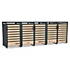 Westmann Mülltonnenbox Lacina (Stahl, Anthrazit/Braun, Geeignet für Anzahl Mülltonnen: 5 Stk.) | BAUHAUS