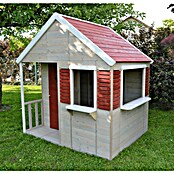 Wendi Toys Spielhaus Krokodil (L x B x H: 120 x 155 x 168 cm, Holz, Natur / Rot) | BAUHAUS