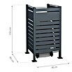 Westmann Mülltonnenbox Verkleidung Planum (90 x 90 x 150 cm, Anthrazit) | BAUHAUS