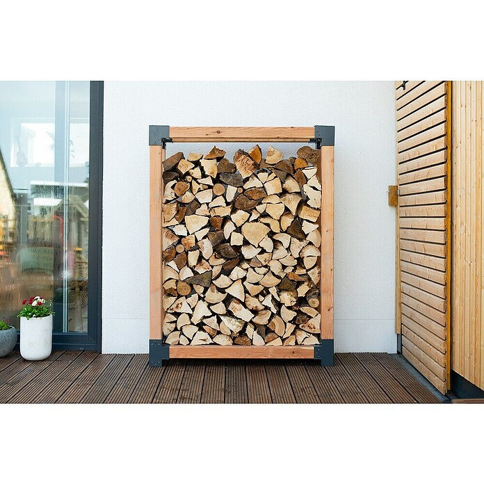 Westmann Kaminholzregal Michel (138 x 40 x 180 cm, Holz, Natur) | BAUHAUS