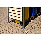 Westmann Mülltonnenbox Verkleidung Planum (90 x 330 x 120 cm, Anthrazit/Holzoptik) | BAUHAUS