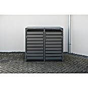 Westmann Mülltonnenbox Kubus (Stahl, Anthrazit, Geeignet für Anzahl Mülltonnen: 2 Stk.) | BAUHAUS