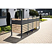 Westmann Mülltonnenbox Verkleidung Planum (90 x 330 x 120 cm, Anthrazit/Holzoptik) | BAUHAUS