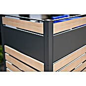 Westmann Mülltonnenbox Verkleidung Planum (90 x 170 x 120 cm, Anthrazit/Holzoptik) | BAUHAUS