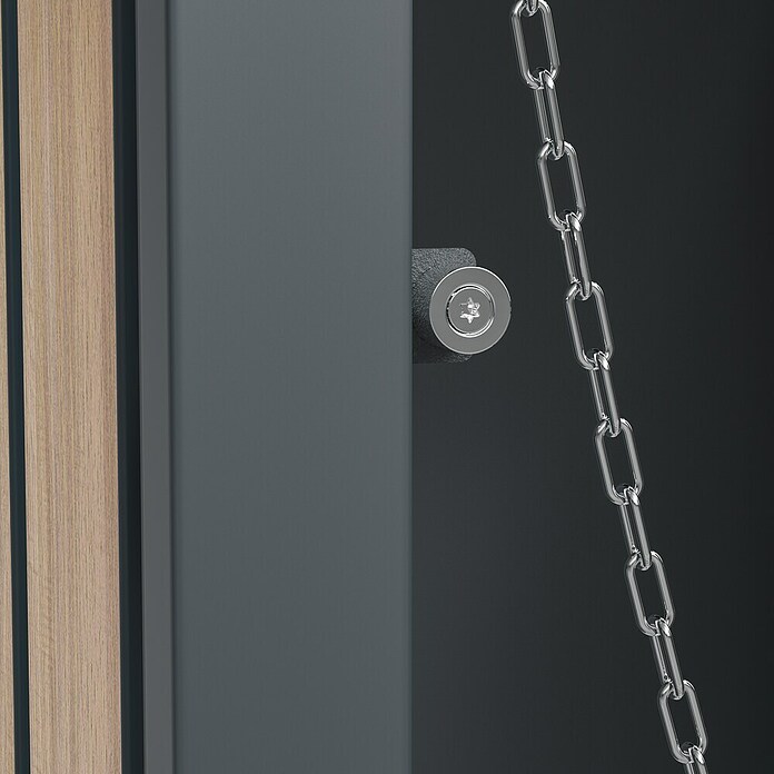 Westmann Mülltonnenbox Planta (200 x 84 cm, Stahl, Anthrazit/Braun, Geeignet für Anzahl Mülltonnen: 3 Stk.) | BAUHAUS