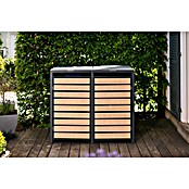 Westmann Mülltonnenbox Lacina (Stahl, Anthrazit/Braun, Geeignet für Anzahl Mülltonnen: 2 Stk.) | BAUHAUS