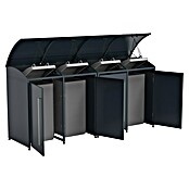 Westmann Mülltonnenbox Moderna (278 x 83 cm, Stahl, Anthrazit, Geeignet für Anzahl Mülltonnen: 4 Stk.) | BAUHAUS