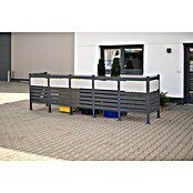 Westmann Mülltonnenbox Verkleidung Planum (90 x 410 x 120 cm, Anthrazit/Grau) | BAUHAUS