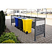 Westmann Mülltonnenbox Verkleidung Planum (90 x 410 x 120 cm, Anthrazit/Grau) | BAUHAUS
