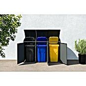 Westmann Mülltonnenbox Moderna (211 x 83 cm, Stahl, Anthrazit, Geeignet für Anzahl Mülltonnen: 3 Stk.) | BAUHAUS