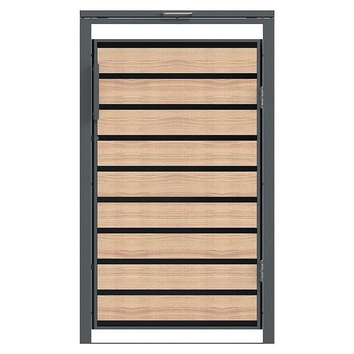 Westmann Mülltonnenbox Lacina (86 x 80 cm, Stahl, Anthrazit/Braun, Geeignet für Anzahl Mülltonnen: 1 Stk.) | BAUHAUS