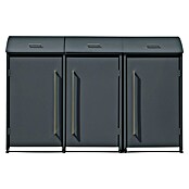 Westmann Mülltonnenbox Moderna (211 x 83 cm, Stahl, Anthrazit, Geeignet für Anzahl Mülltonnen: 3 Stk.) | BAUHAUS