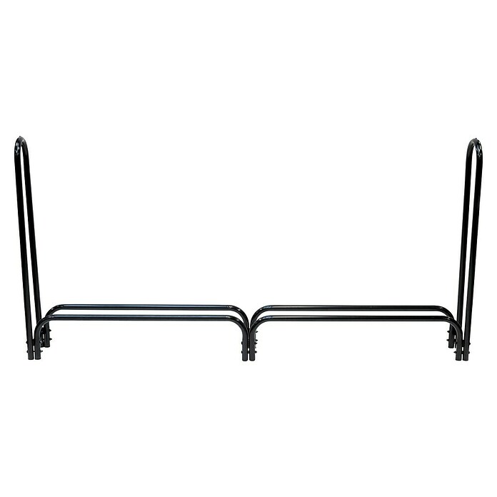 ShelterLogic Kaminholzregal (244 x 25 x 118 cm, Stahl, Schwarz) | BAUHAUS