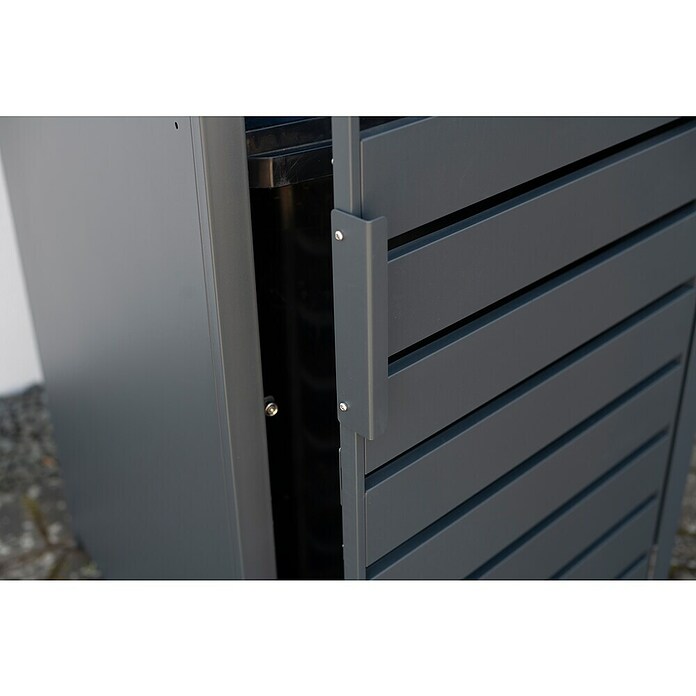 Westmann Mülltonnenbox Kubus (68 x 80 cm, Stahl, Anthrazit, Geeignet für Anzahl Mülltonnen: 1 Stk.) | BAUHAUS