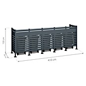 Westmann Mülltonnenbox Verkleidung Planum (90 x 410 x 150 cm, Anthrazit) | BAUHAUS