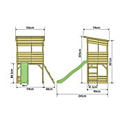 Westmann Spielhaus Wildnis (L x B x H: 241 x 167 x 205 cm, Holz, Braun) | BAUHAUS