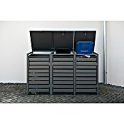Westmann Mülltonnenbox Kubus (200 x 80 cm, Stahl, Anthrazit, Geeignet für Anzahl Mülltonnen: 3 Stk.) | BAUHAUS