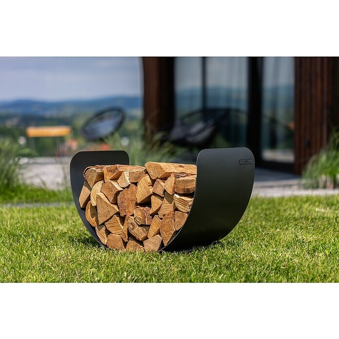 Kaminholzregal Turyn (70 x 36 x 45 cm, Stahl, Schwarz) | BAUHAUS