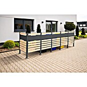 Westmann Mülltonnenbox Verkleidung Planum (90 x 410 x 120 cm, Anthrazit/Holzoptik) | BAUHAUS