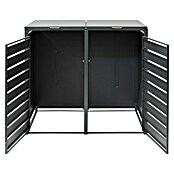 Westmann Mülltonnenbox Lacina (Stahl, Anthrazit/Braun, Geeignet für Anzahl Mülltonnen: 2 Stk.) | BAUHAUS