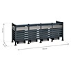 Westmann Mülltonnenbox Verkleidung Planum (90 x 330 x 120 cm, Anthrazit/Grau) | BAUHAUS