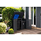 Westmann Mülltonnenbox Lacina (Stahl, Anthrazit/Braun, Geeignet für Anzahl Mülltonnen: 2 Stk.) | BAUHAUS