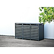 Westmann Mülltonnenbox Kubus (200 x 80 cm, Stahl, Anthrazit, Geeignet für Anzahl Mülltonnen: 3 Stk.) | BAUHAUS