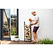 Westmann Kaminholzregal Porthos (40 x 20 x 120 cm, Stahl, Schwarz) | BAUHAUS