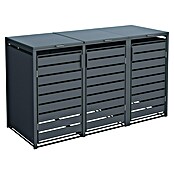 Westmann Mülltonnenbox Kubus (200 x 80 cm, Stahl, Anthrazit, Geeignet für Anzahl Mülltonnen: 3 Stk.) | BAUHAUS