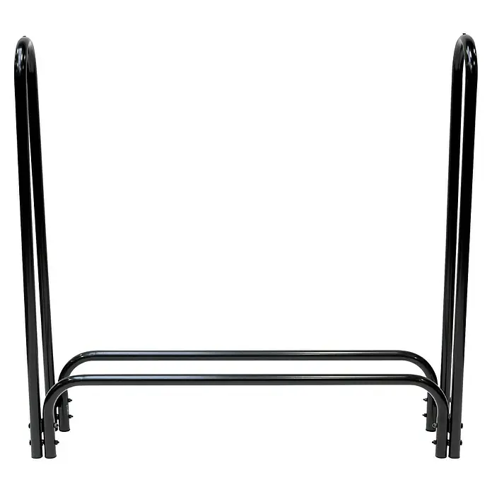 ShelterLogic Kaminholzregal - 126 x 25 x 118 cm, Stahl, Schwarz - Stilvoller Handtuchhalter aus Metall, perfekt für jedes Badezimmer. Das elegante Design bietet praktischen Stauraum für Handtücher.