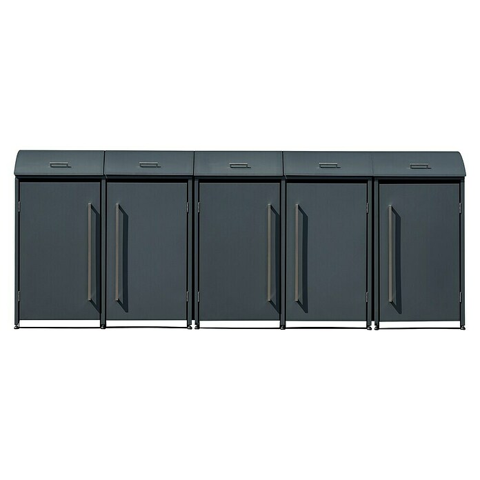 Westmann Mülltonnenbox Moderna (350 x 83 cm, Stahl, Anthrazit, Geeignet für Anzahl Mülltonnen: 5 Stk.) | BAUHAUS