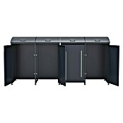 Westmann Mülltonnenbox Moderna (278 x 83 cm, Stahl, Anthrazit, Geeignet für Anzahl Mülltonnen: 4 Stk.) | BAUHAUS
