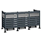 Westmann Mülltonnenbox Verkleidung Planum (90 x 250 x 120 cm, Anthrazit/Grau) | BAUHAUS